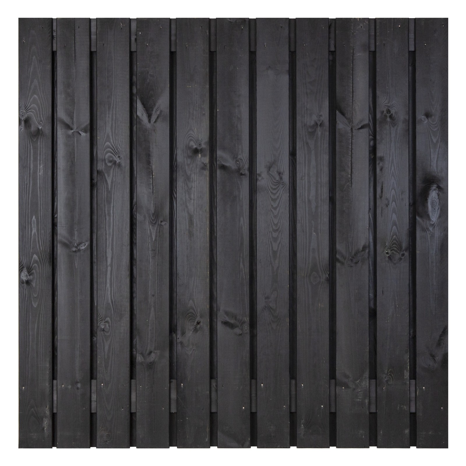 Stuttgart zwart gespoten 180 x cm 21 planks | Hout en steenhandel Kortenhoef